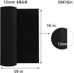 AMZQNART EVA Foam 12mm, Cosplay Foam 16x59 inch Black, High Density 90 kg/m³ - Image 2