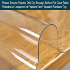 Wadrac Multisize Plastic Clear Table Cover Protector-1.5mm Thick 34x54 inch - Image 3