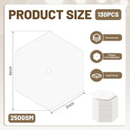 130 PCS 2" White Hexagon Piecing Paper Templates, Quilting Templates Accessories - Image 2