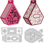 3D Diamond-Shaped Box Metal Cutting Dies Hollow Out Plant Box Die Cuts Carbon by DELORIGIN