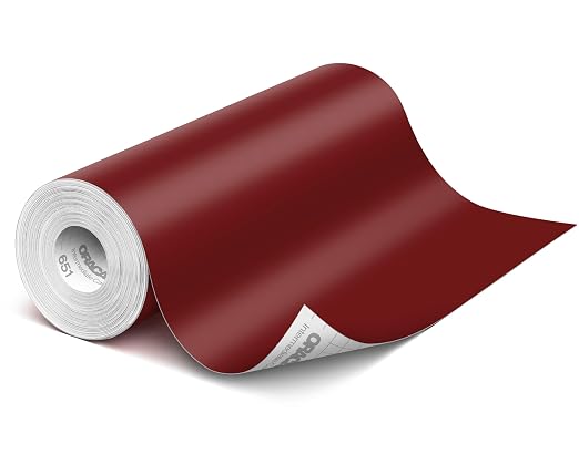 ORACAL 651 Matte Burgundy Vinyl Durable Roll Easy to Weed Permanent Adhesive by Orafol