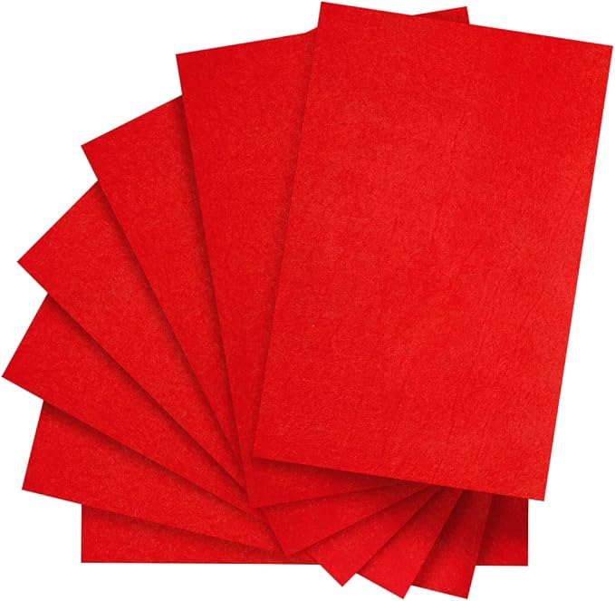 IOOLEEM Red Felt Sheets by IOOLEEM