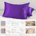 PROMEED Upgraded Grade 6A+ Purple Silk Pillowcase - Image 4