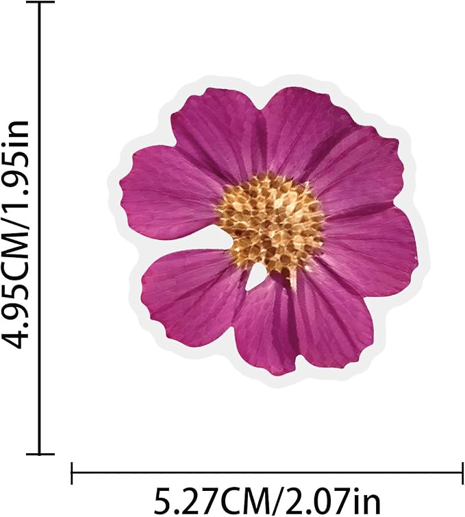 50PCS Transparent Flora Scrapbook Stickers, Flower-E | Vintage Aesthetic Flowers - Image 9