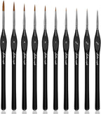 Golden Maple Detail Paint Brushes Set 10pcs Miniature Brushes by goldenmaple