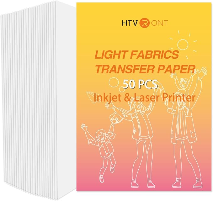 HTVRONT Heat Transfer Paper for Light T Shirts by HTVRONT