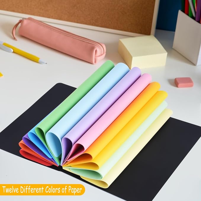 5x7in 12 Colors Paper Sketchbook, 80gsm Spiral Bound Art Journal Sketchbook - Image 3