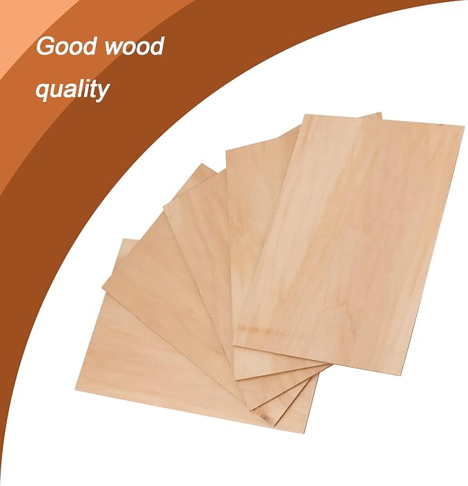 20 Pack 12 x 8 x 1/8 Inch Basswood Sheets, Rectangular Plywood Balsa Wood Sheet - Image 3