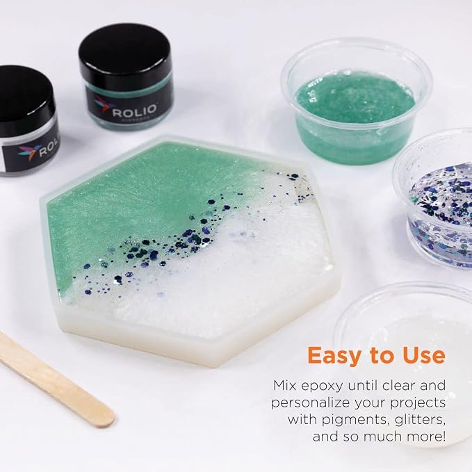 Rolio - Epoxy Resin and Hardener 1 Gallon Kit Self Leveling, Crystal Clear - Image 3