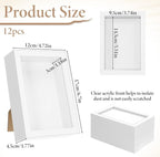 SHENLIU 12 Pack 4 x 6 Inches Shadow Box Frame, Small Wood Frame Memory Display - Image 3