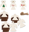 50PCS Unfinished Wood kit with Holes, Wooden Slice by Waeceip