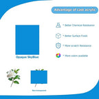 2 Pack 16'' x 20'' Opaque SkyBlue Acrylic Sheet, 3mm Thick Acrylic Plastic - Image 5