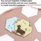 200 Count Paper Piecing Shapes Hexagon Paper Piecing Templates Quilting - Image 6