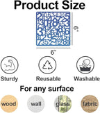 Cubist Stencils for Crafts Reusable Texture Stencils Mixed Media Layering - Image 2