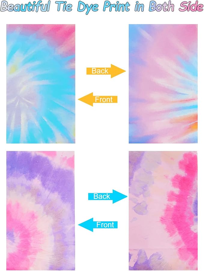Zonon 24 Pcs Tie Dye Paper Bags Camouflage Treat Goody Bags Retro Gift Pouch - Image 3
