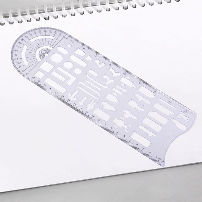 Geometric Drawing Ruler Accident Symbols Drawing Template Measuring - Image 7