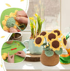 kgxulr Crochet Kit for Beginners, Sunflower Crochet Kit Beginner Crochet - Image 5