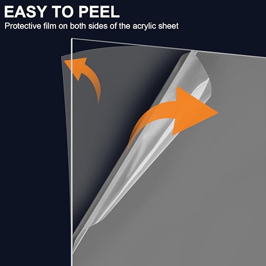 8 Pack 5"×7" Clear Transparent Plexiglass Sheets, 1/25” Thick Plexiglass Sheets - Image 4
