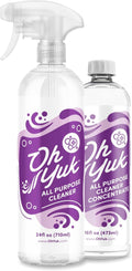 Oh Yuk All Purpose Cleaner – All-in-One Combo Pack with Multi-Purpose Surface Spray and 4X Long-Lasting Concentrate Refill for Kitchen, Bathroom, Cabinets, Counters, Tile & More