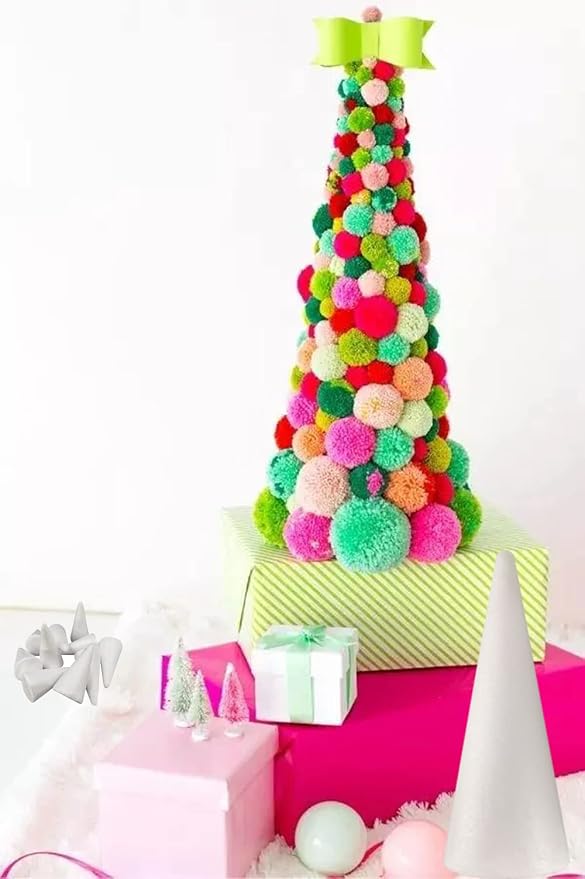 FFchuanhe 24-Pack Craft Foam Cones, Foam Tree Cones, - Image 5