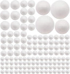 129 Pack Craft Foam Balls, 7 Sizes Including 1-4 Inches, Foam Balls by FFchuanhe