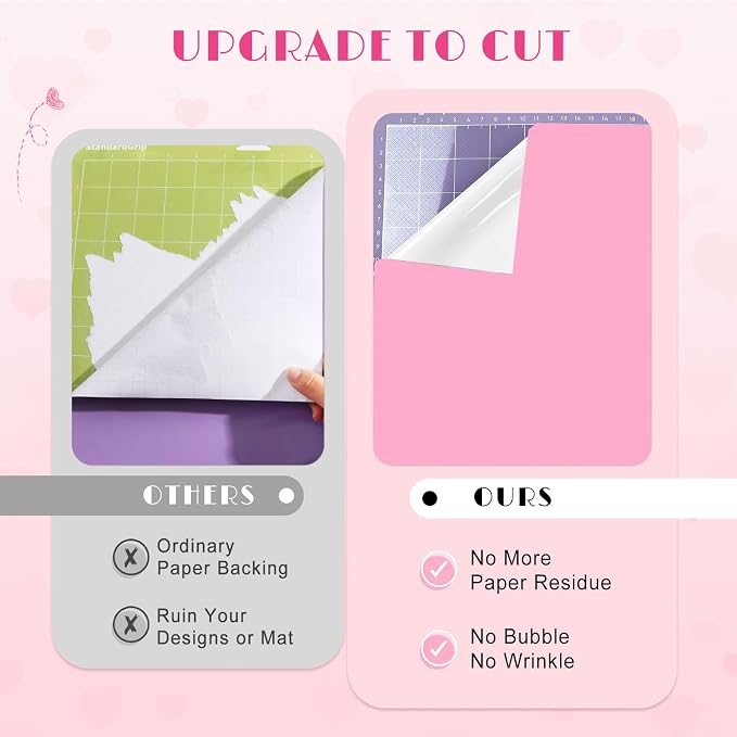Tintnut Light Hot Pink Permanent Vinyl 8 Sheets 12''x10'' Adhesive Vinyl | - Image 4