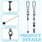 16PCS Beadable Keychain Bar Bulk, Metal Blank Beaded Keychain Bar - Image 4