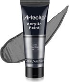Artecho Black Acrylic Paint, Pearl Black Tubes, Art Craft Paints by Artecho