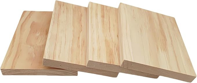 4PCS Rectangle Wood Boards Unfinished Wood Blocks - Image 5