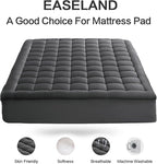 EASELAND California King Mattress Pad Pillow Top Mattress Cover Quilted Fitted - Image 2