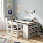 GarveeHome 4-in-1 Kids Art Table and Chair Set | Wood Toddler Activity Desk by GarveeHome
