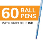 BIC Round Stic Xtra Life Ballpoint Pen, Medium Point, Flexible Round Barrel - Image 2