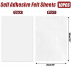 Bonsicoky White Self Adhesive Felt Sheets, 10 Pack, A4 Size | Felt Fabric - Image 2