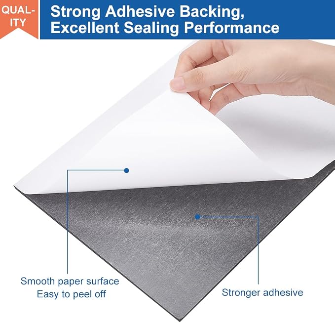 BENECREAT 6 Pcs 5mm Thick Self Adhesive Foam Sheet 8.3x11.8 Inch Black Non-Slip - Image 4