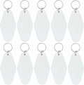10pcs Blank Hotel Keychains Bulk Vintage Motel Keychain Vinyl HTV printing by Nwsrayu