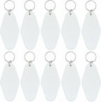 10pcs Blank Hotel Keychains Bulk Vintage Motel Keychain Vinyl HTV printing by Nwsrayu