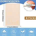 Cassny Unfinished Wood Pieces, 6 Pack Basswood Sheets18 x12 x 1/16, Basswood - Image 2