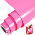 TORC Pink Permanent Vinyl 12" x 14 FT Glossy Pink Adhesive Vinyl Roll Compatible by TORC