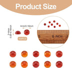 FASHEWELRY 100Pcs Natural Carnelian Cabochons Flat Back Gemstone Cabochons 4mm - Image 7