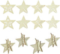 20 pcs 4 Styles Lovely Star Theme Unfinished Wood Cutout Charms 4th of July by Gythara