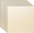6 Pack 24 x 24 x 1/4 Inch-6mm Thick Basswood Sheets by AWIZOM