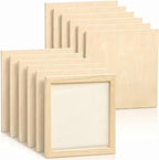 Kathfly 12 Pcs 12 x 12'' Pine Wood Panel Boards Unfinished Square Wood Panels by Kathfly
