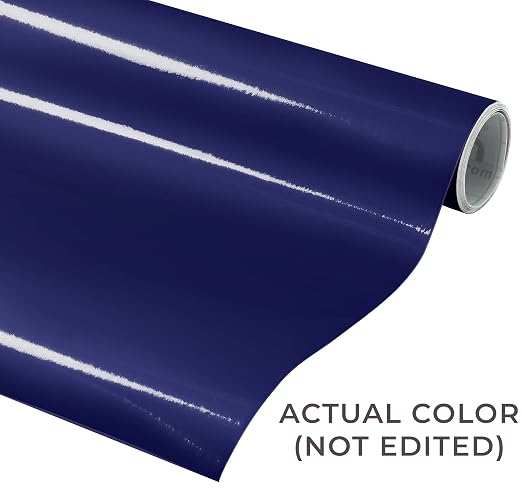 VViViD DECO65 Dark Blue Gloss Permanent Adhesive Craft Vinyl - Image 2