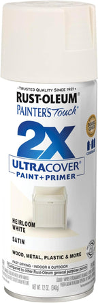 Rust-Oleum Painter's Touch 2X Ultra Cover Spray Paint, Satin Heirloom White | by Rust-Oleum