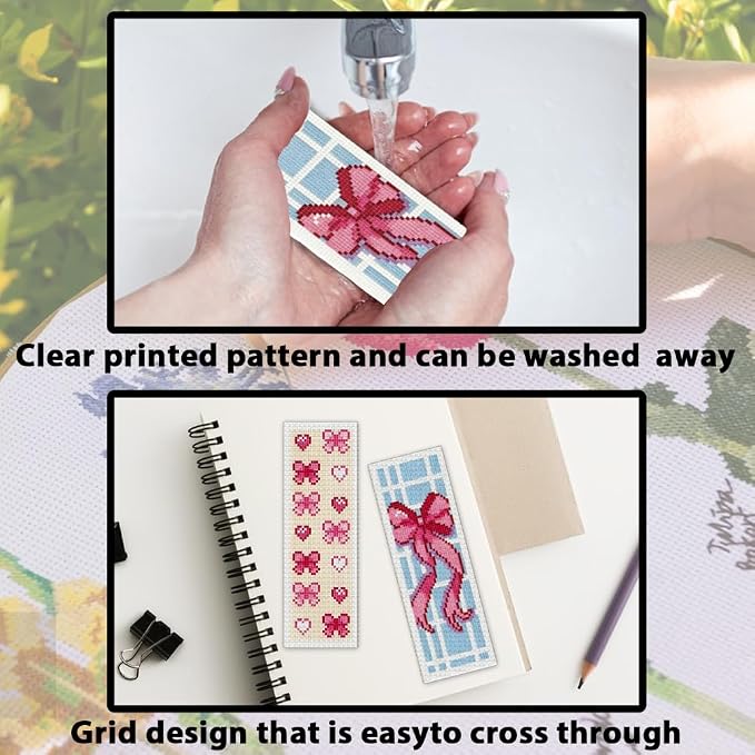 ACRNIGHEET 6PCS Cross Stitch Bookmark Kit - Image 3