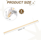 MECCANIXITY 6Pcs Basswood Sticks, 3/8" x 3/16" x 16" Square Wooden Dowel Rods - Image 2