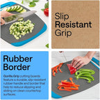 GORILLA GRIP BPA-Free Reversible Kitchen Cutting Board Set of 3, US Designed - Image 3