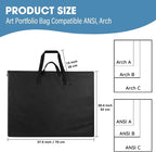 ZKOO 20 x 26 Inch Art Portfolio Bag, Big Art Portfolio Case Light Weight - Image 2