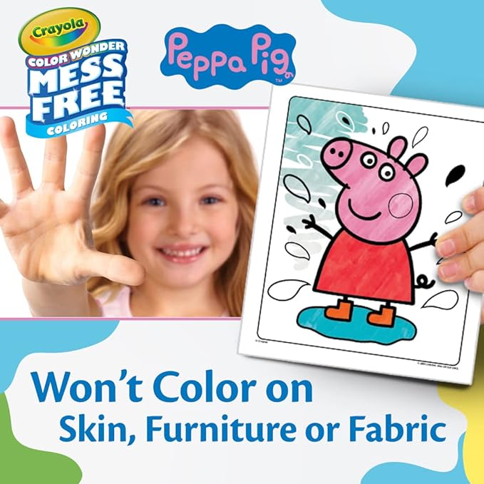 Crayola Peppa Pig Color Wonder Activity Set, Mess Free Peppa Pig Coloring Pages - Image 5