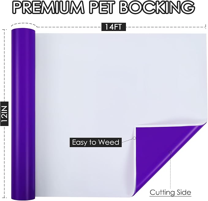 TORC Purple Permanent Vinyl 12" x 14 FT Matte Purple Adhesive Vinyl Roll - Image 2